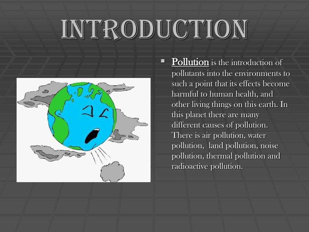 environmental pollution project definition