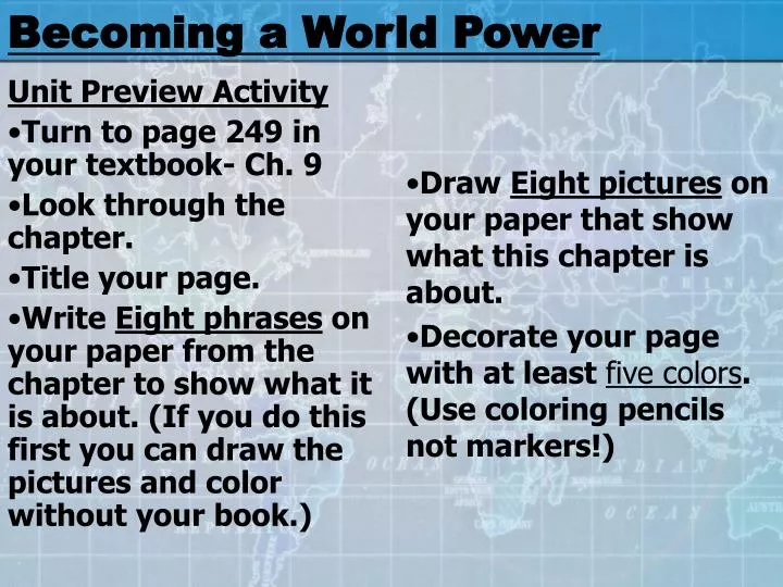 PPT - Becoming a World Power PowerPoint Presentation, free download ...