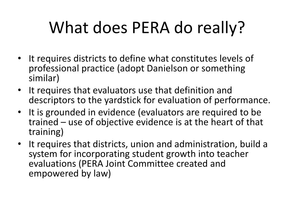 PPT - PERA – What’s happening? What should be happening? PowerPoint ...