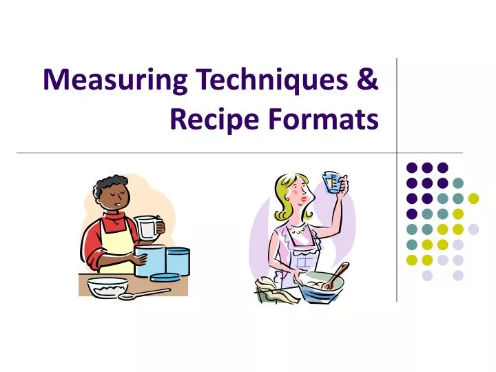 recipe formats