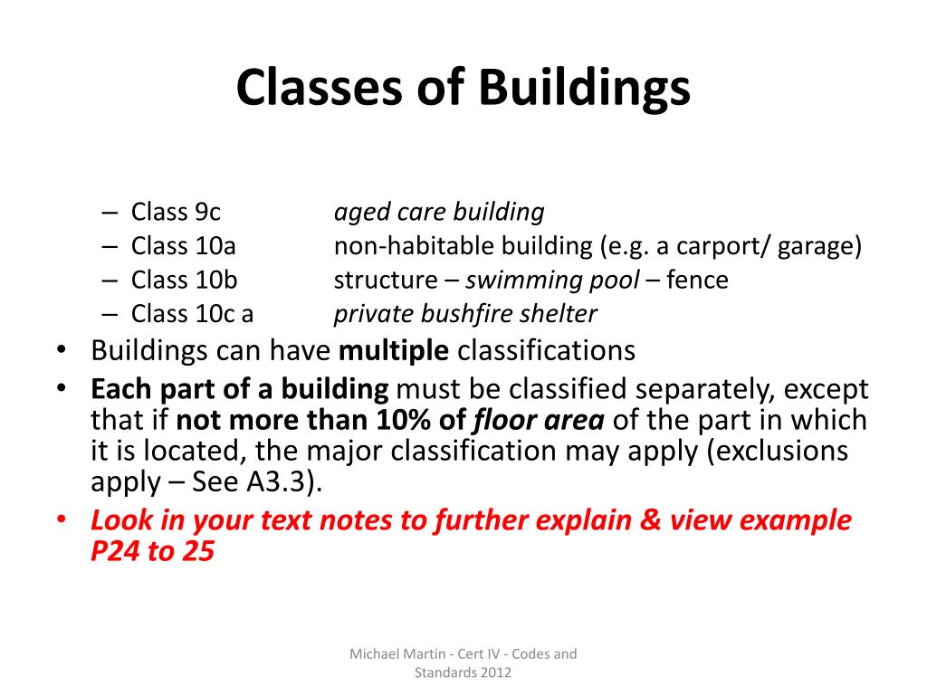 PPT Lesson Two Classification of Buildings and Acceptable Construction PowerPoint