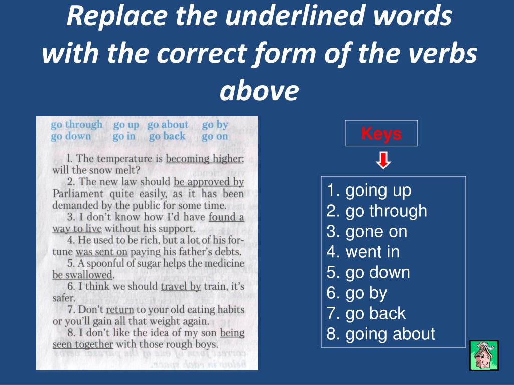 Words below. Replace the underlined Words. Underline the correct Word правило. Формы replace. Underline the correct form of the verb.