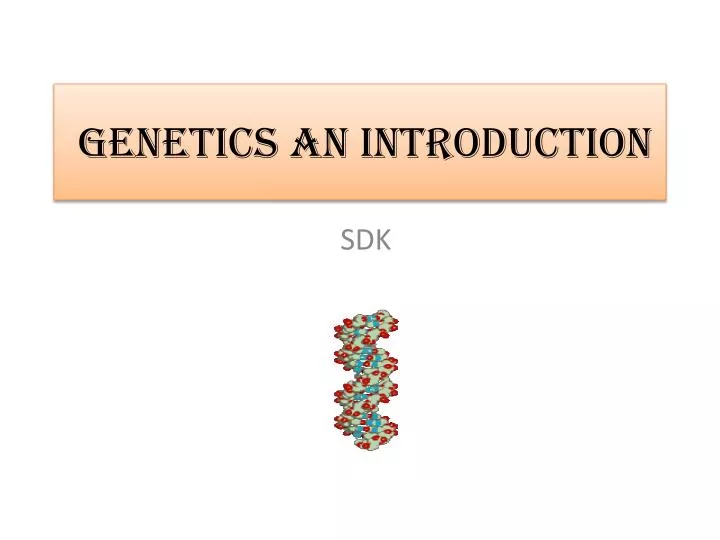 genetics an introduction n.