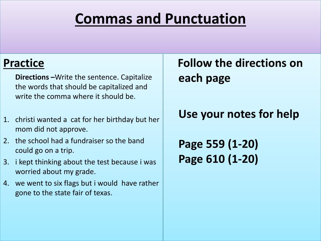 how to use dictation on mac punctuation commas