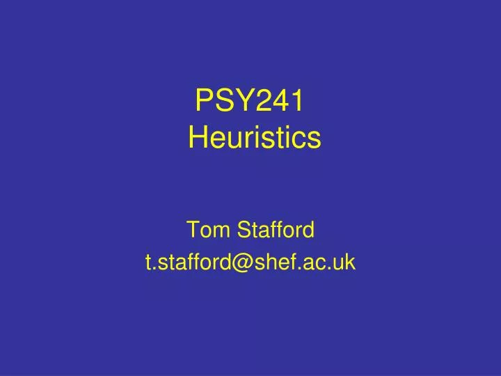 psy241 heuristics n.