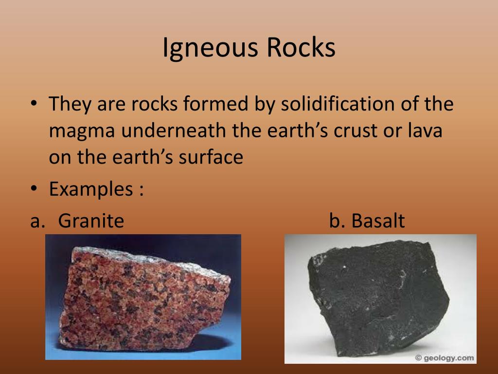 types of rocks powerpoint presentation