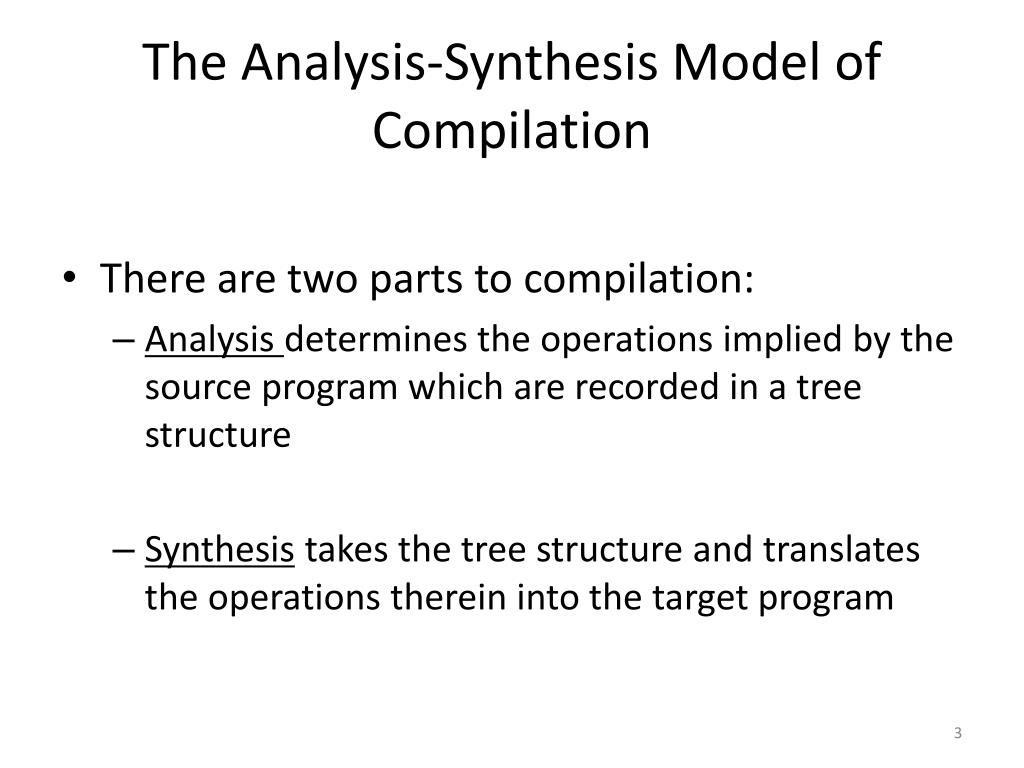 what is analysis synthesis model