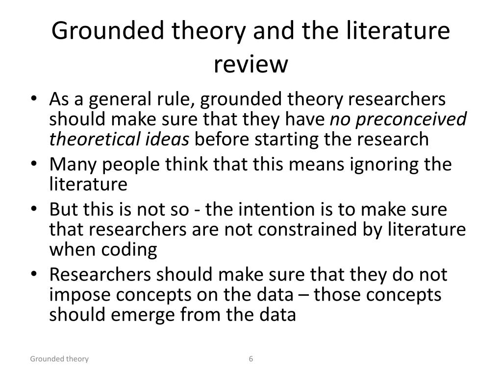 literature review grounded theory