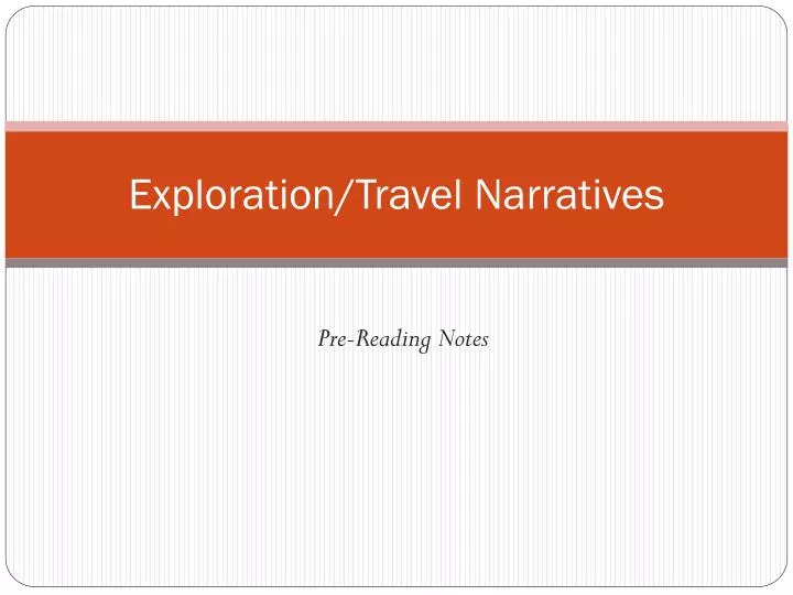 travel narratives definition human geography