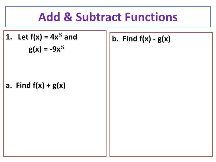PPT - 6.3 “Function Operations & Composition” PowerPoint Presentation ...