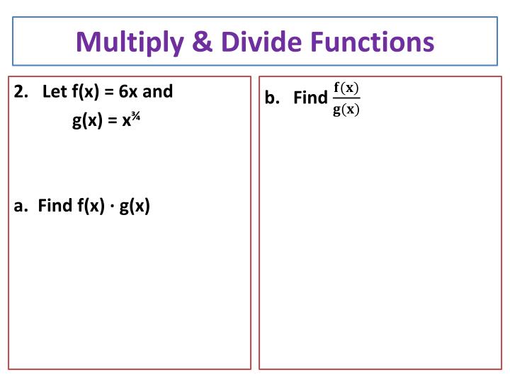 PPT - 6.3 “Function Operations & Composition” PowerPoint Presentation ...