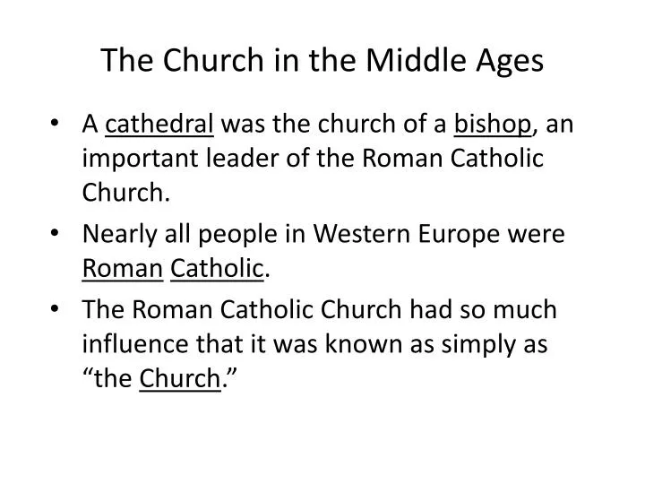 the church in the middle ages n.