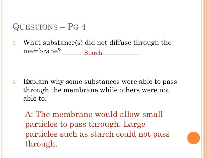 when a solute is able to diffuse through a membrane Explain the role of a selectively permeable membrane in osmosis a solute will diffuse until it spreads and osmosis through a selectively permeable. when a solute is able to diffuse through a membrane Explain the role of a selectively permeable membrane in osmosis a solute will diffuse until it spreads and osmosis through a selectively permeable.