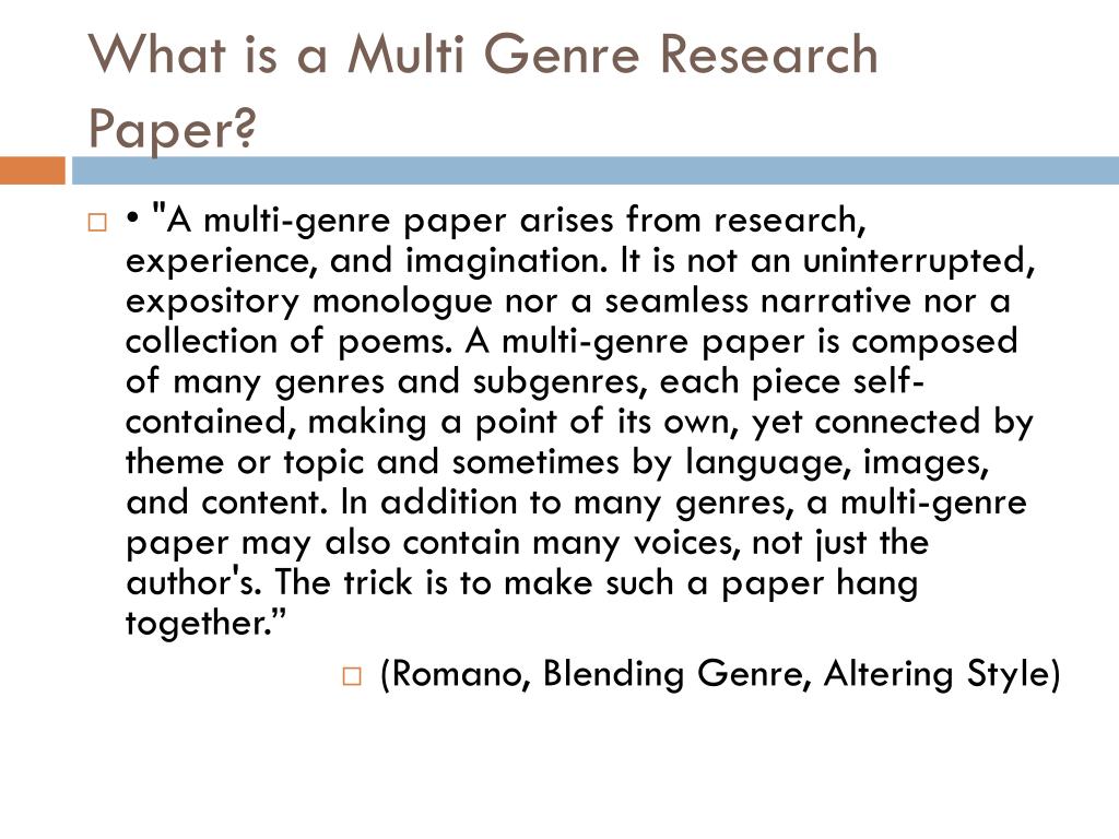 is research article a genre