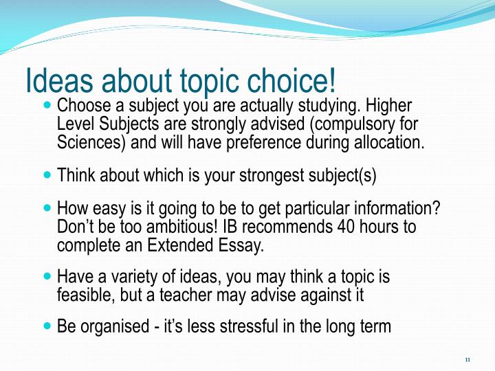 Extended essay powerpoint