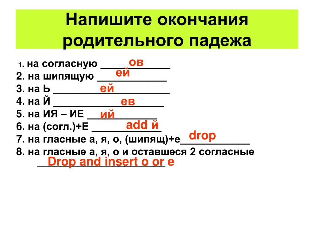 Пишут какое окончание. Родительный падеж окончания. Какие окончания у родительного падежа. Какое окончание у родительного падежа. Родительный падеж вопросы.