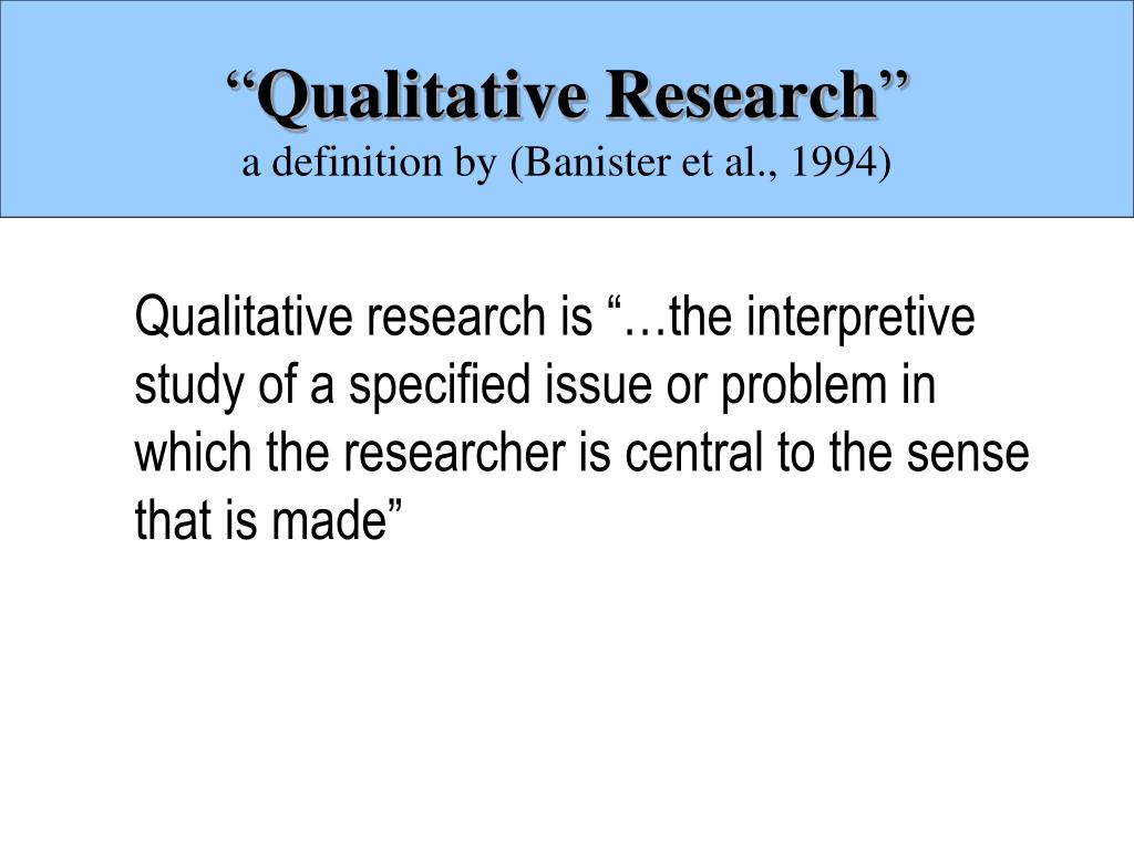 what is qualitative research definition by authors