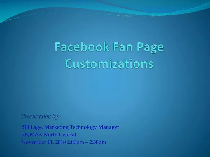 facebook fan page customizations n.