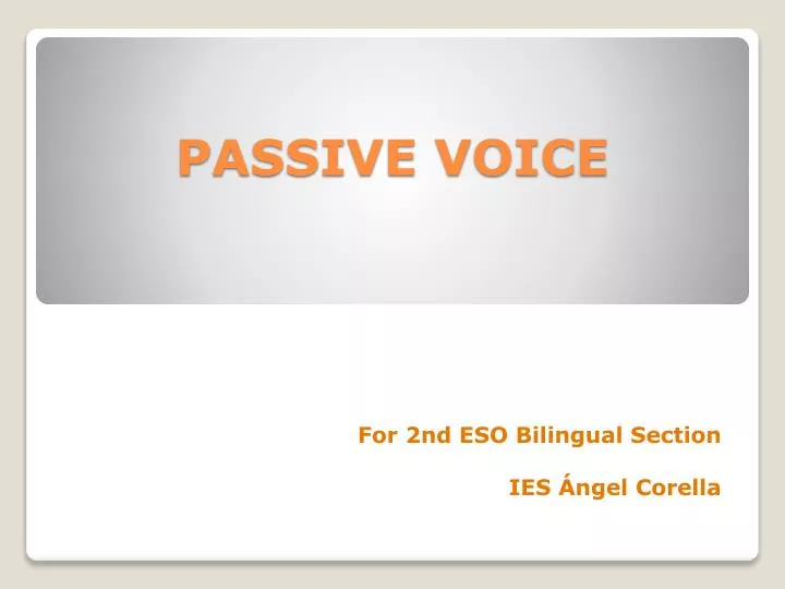passive voice n.