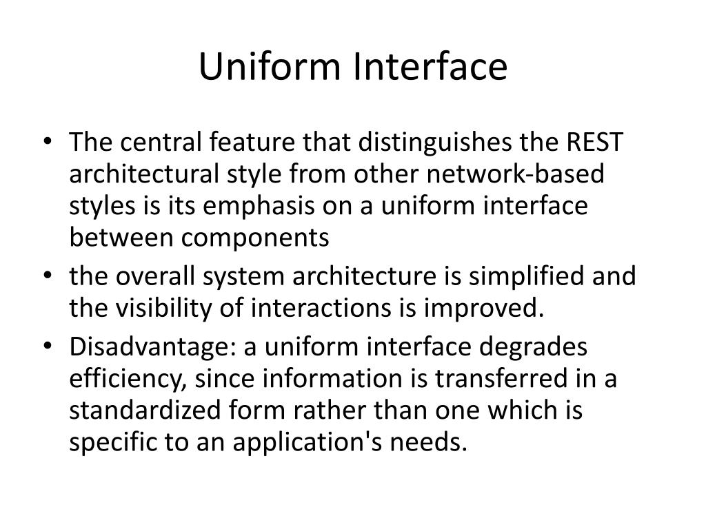 uniform interface in formal rest constraints