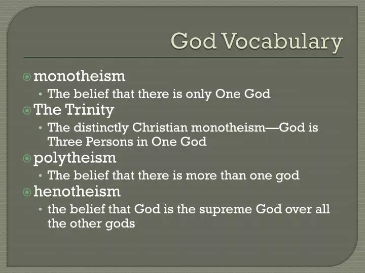 PPT - God Vocabulary PowerPoint Presentation, free download - ID:2788754