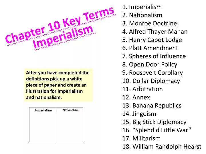 Ppt 1 Imperialism 2 Nationalism 3 Monroe Doctrine 4