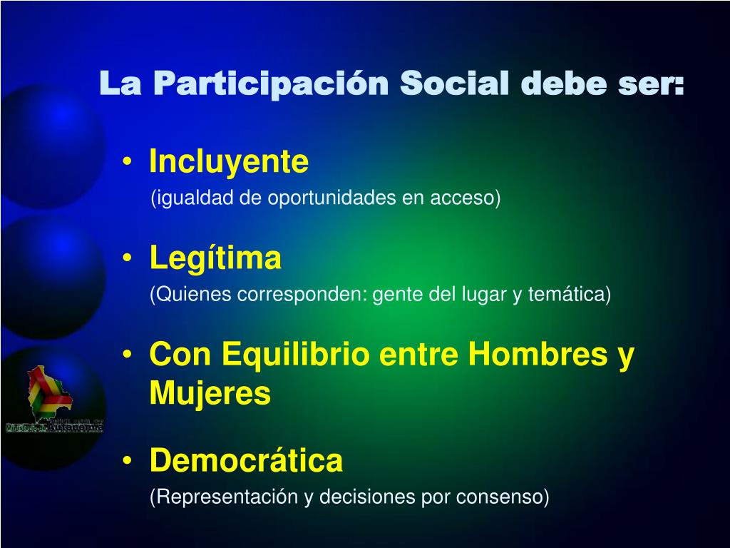 PPT - Fundamentos de la Participación Social en la elaboración de la ...