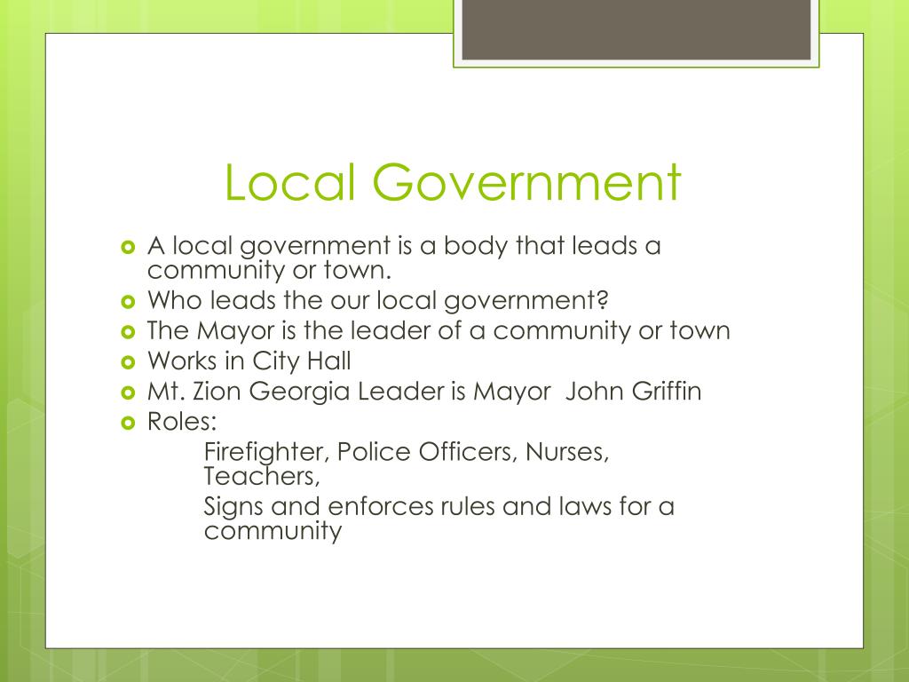 PPT - The Three Levels of Government PowerPoint Presentation, free ...