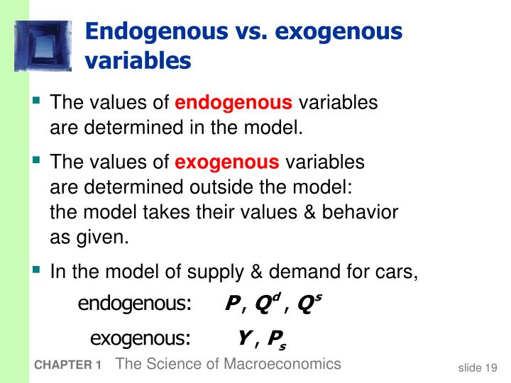 do endogenous or exogenous shocks have Not quite sure what you're trying to do, but if you want to see how the endogenous variables change with a shock to an exogenous variable, the only way to do it is by turning your var into a model, solving the model, then change the value of the exogenous variable and go again. do endogenous or exogenous shocks have Not quite sure what you're trying to do, but if you want to see how the endogenous variables change with a shock to an exogenous variable, the only way to do it is by turning your var into a model, solving the model, then change the value of the exogenous variable and go again.