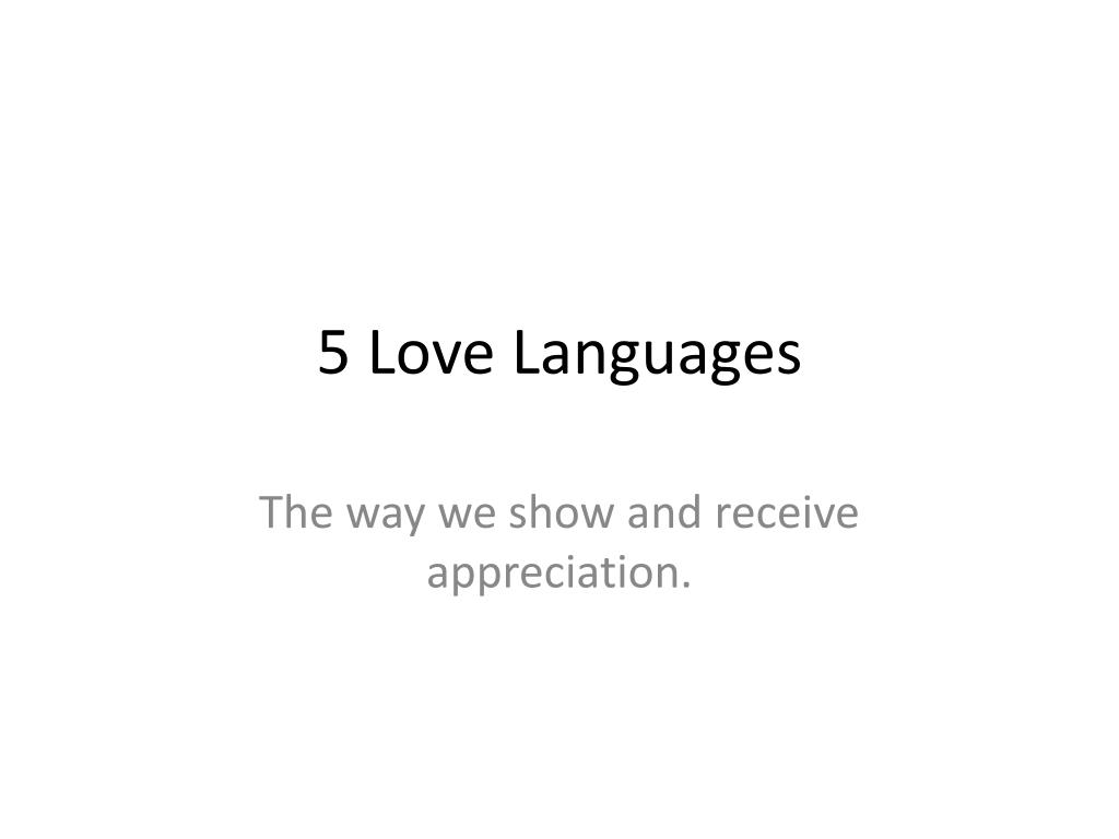 5 Love Languages N 5 Love Languages N