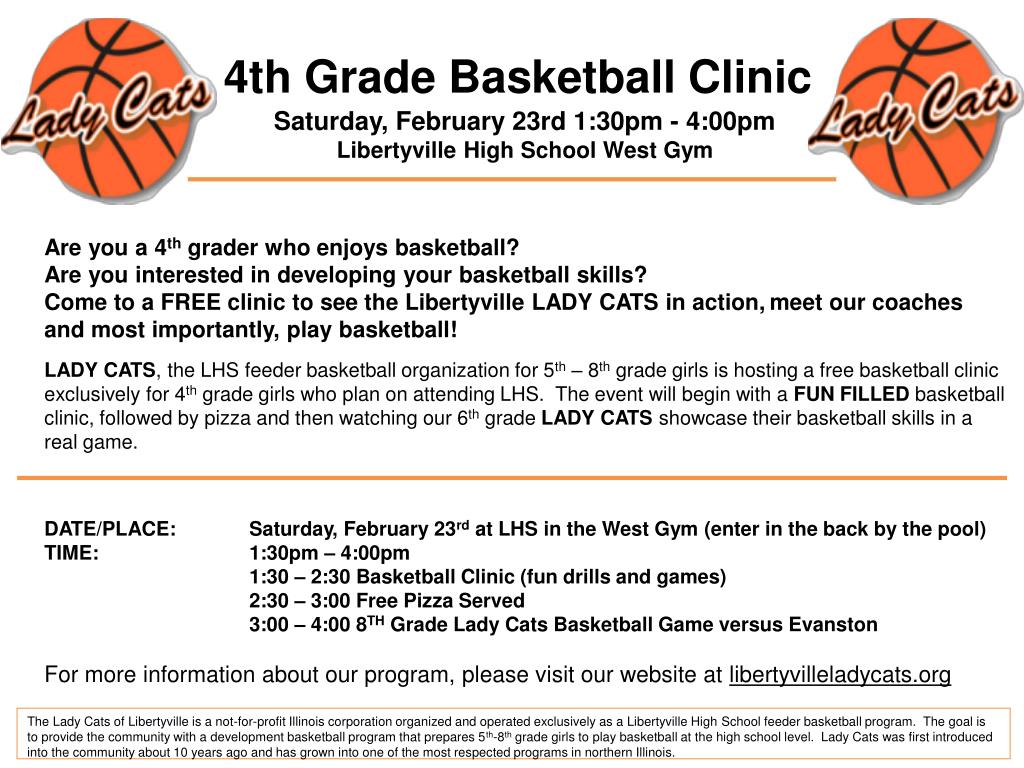 Ppt 4th Grade Basketball Clinic Saturday February 23rd 1 30pm