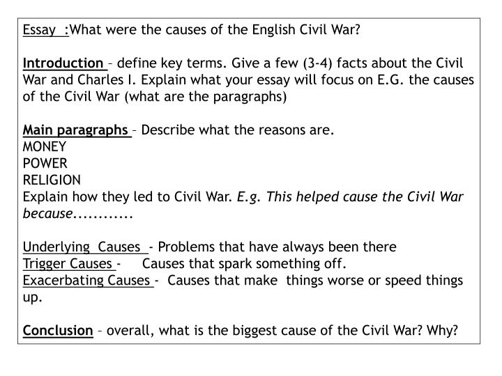 English civil war essay introduction