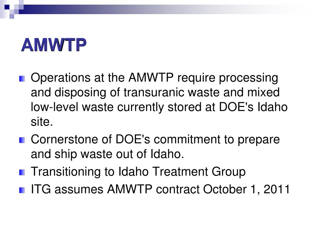 PPT - Idaho Site Report Howard Johnson CH2M-WG Idaho PowerPoint ...