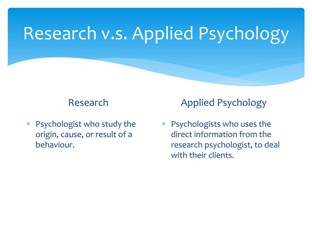 applied psychology research define