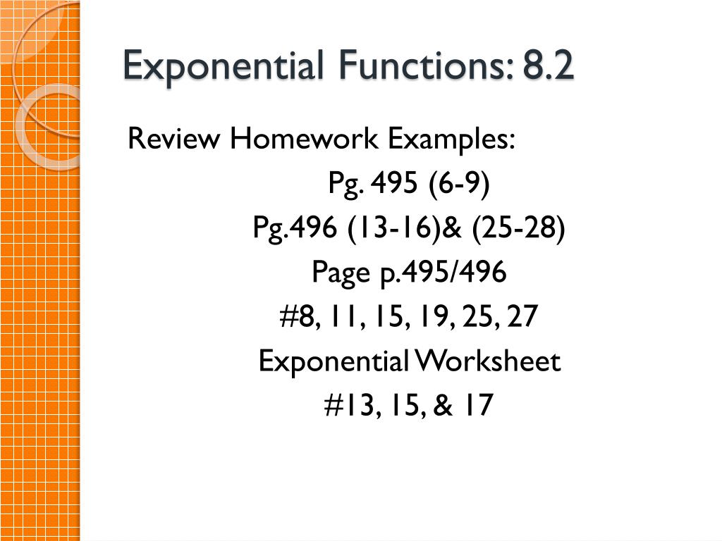 Ppt Exponential Functions 8 2 Powerpoint Presentation Free Download Id 2792385