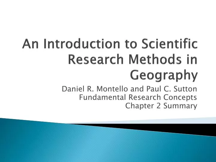 methods of research in geography