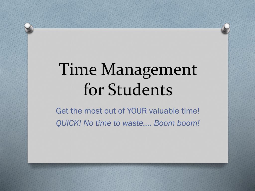 time management presentation for college students