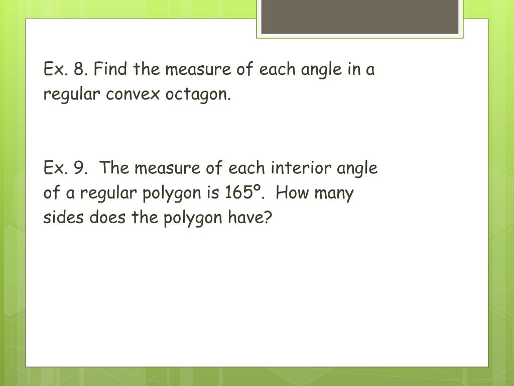 Ppt Geometry 6 1 Angles Of Polygons Powerpoint