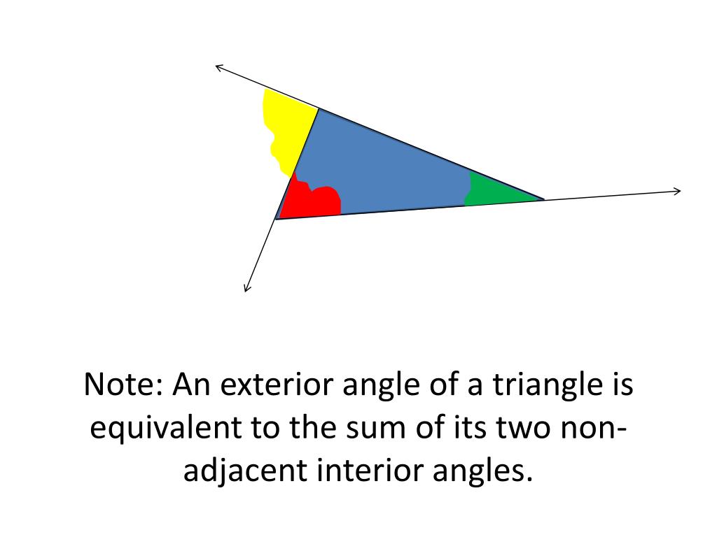 Ppt The Exterior Angles Of A Triangle Powerpoint