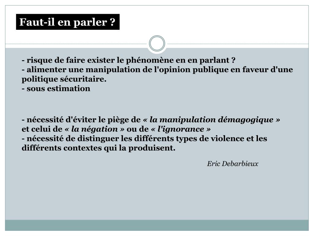 PPT - Les Origines De La Violence à L’école PowerPoint Presentation ...