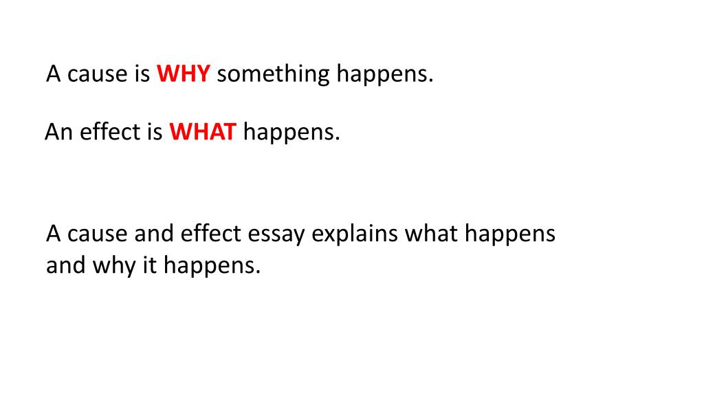 what kind of essay explains why something happens