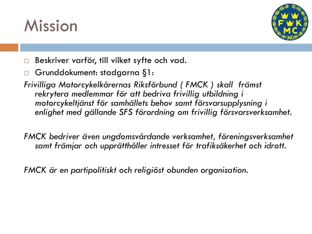 PPT - Vision MISSION VÄRDEGRUND PowerPoint Presentation, free ...