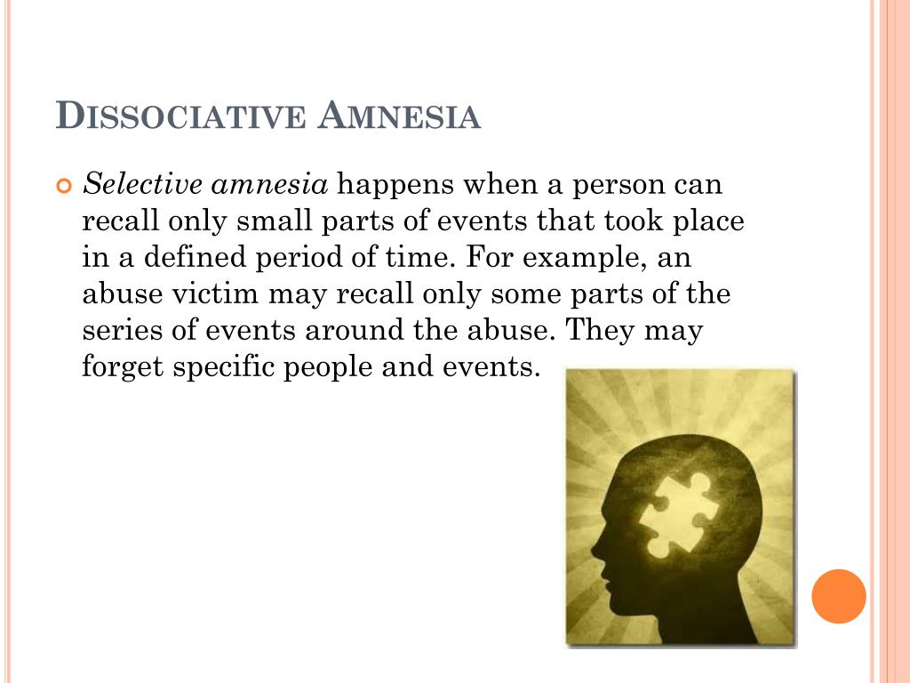 dissociative amnesia dissociative amnesia