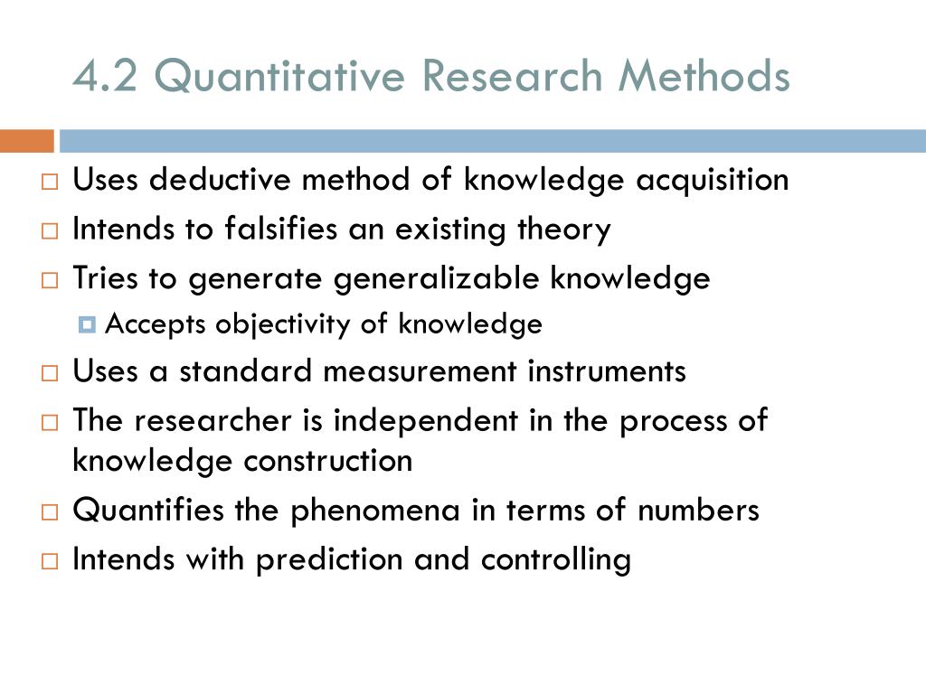 methods of quantitative research slideshare