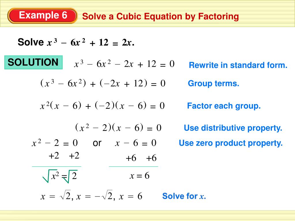 PPT - 6.5 Factoring Cubic Polynomials PowerPoint Presentation, free download - ID:2795627