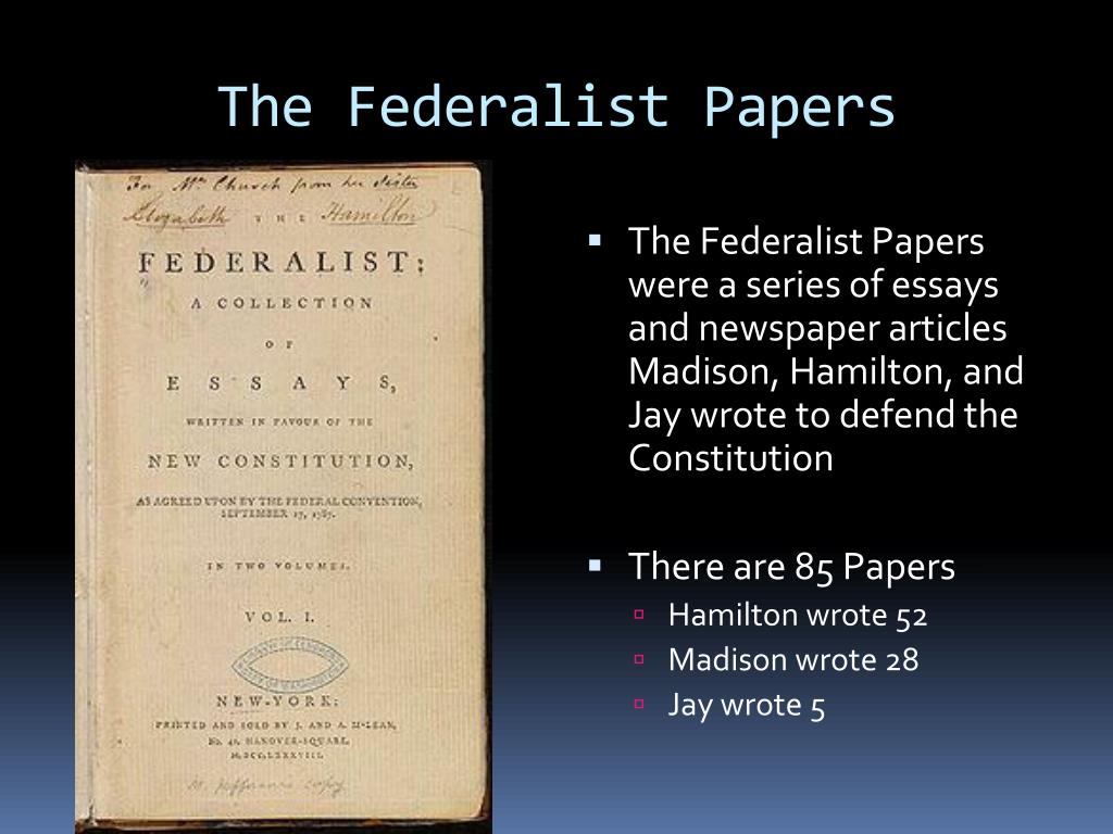 the federalist papers table of contents