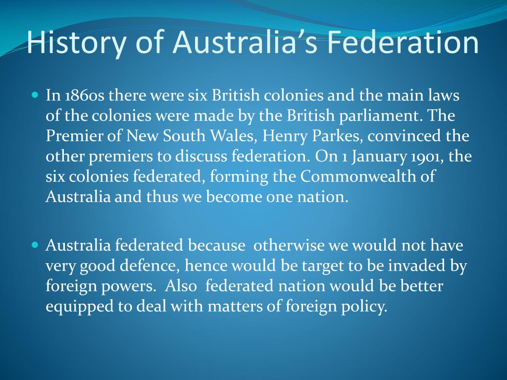 australian federation essay