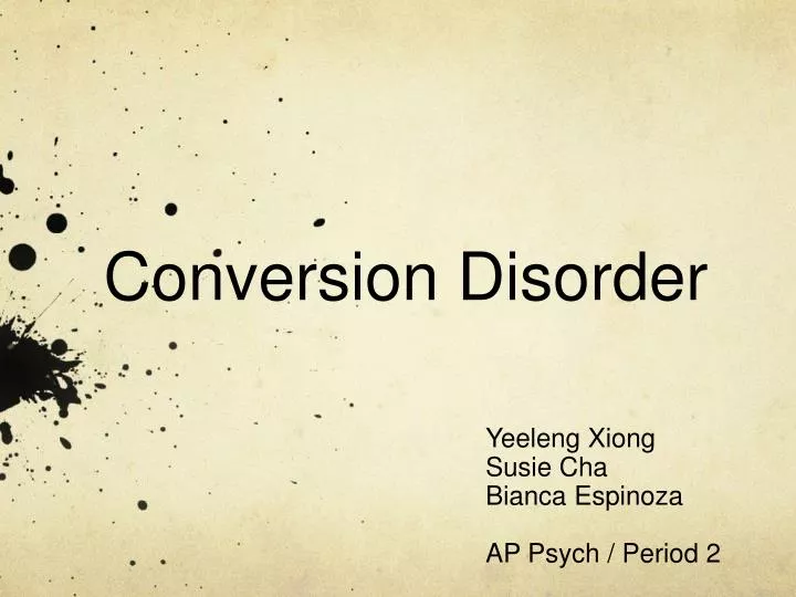 hysterical conversion reaction