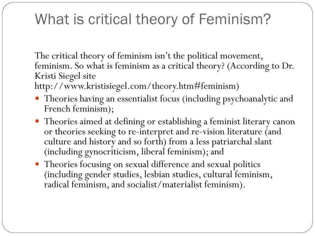 feminist literary theory critical thinking