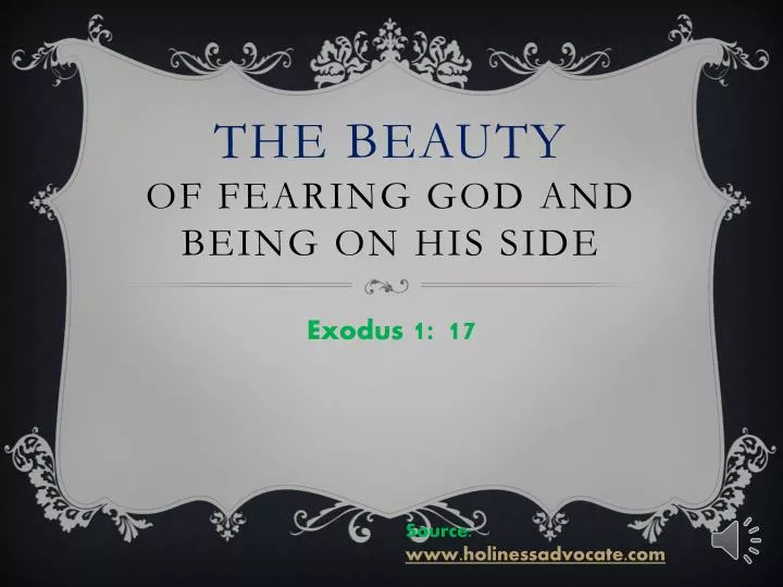 the beauty of fearing god and being on his side n.
